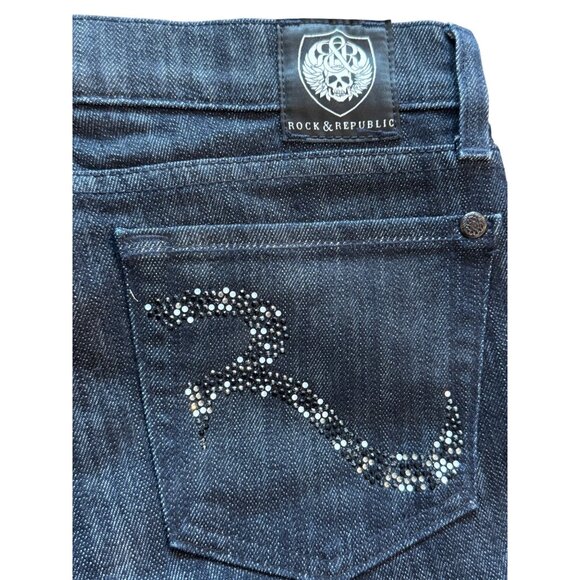 Rock & Republic Womens Size 27 Bootcut Dark Wash Denim Jeans - Picture 8 of 8